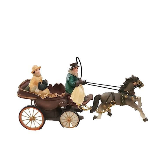 Santa's Workbench Collection Carriage Christmas Village Decor Accessory - Picture 1 of 8
